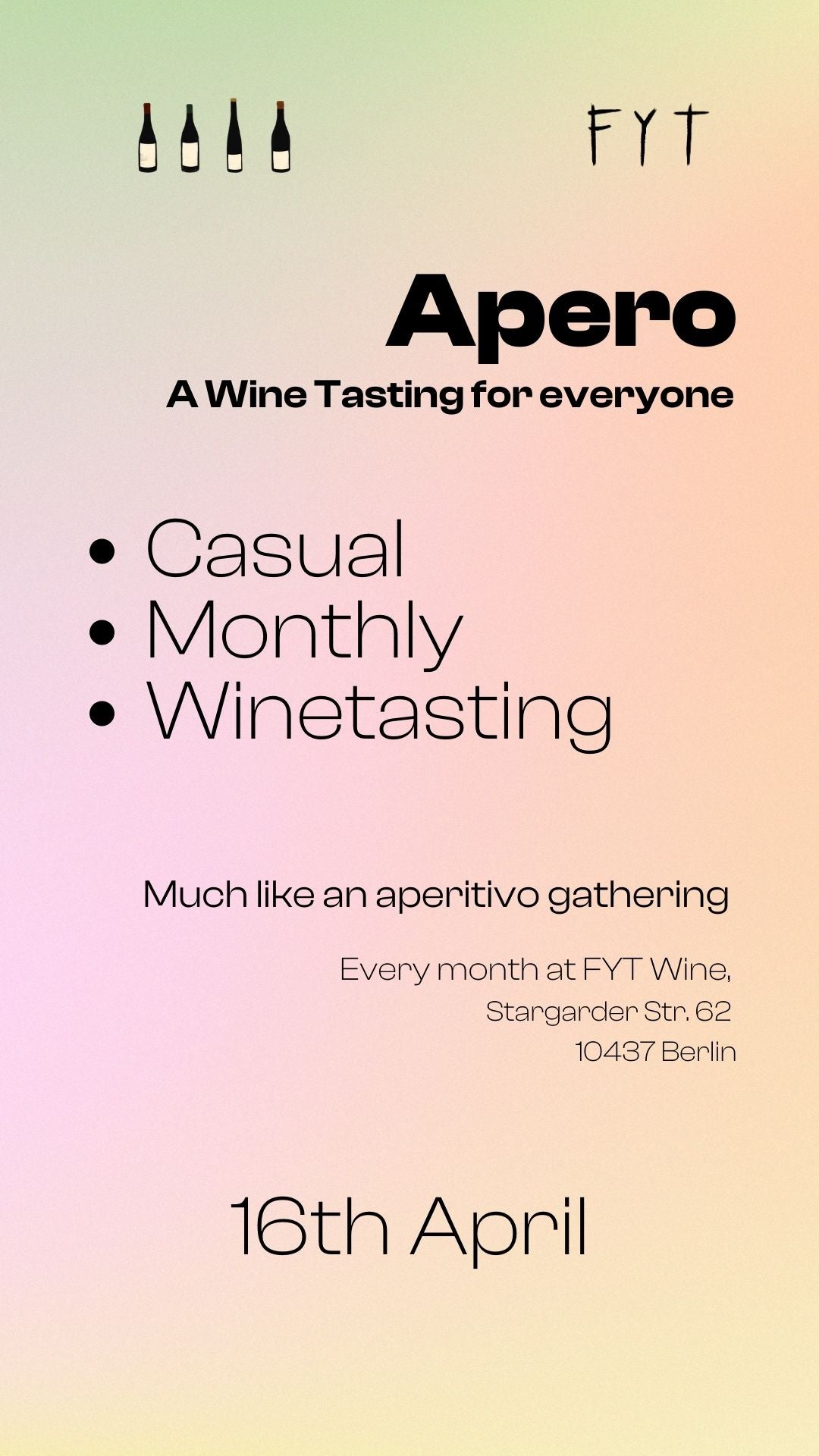 The Tasting Room - Tuesday 16th April