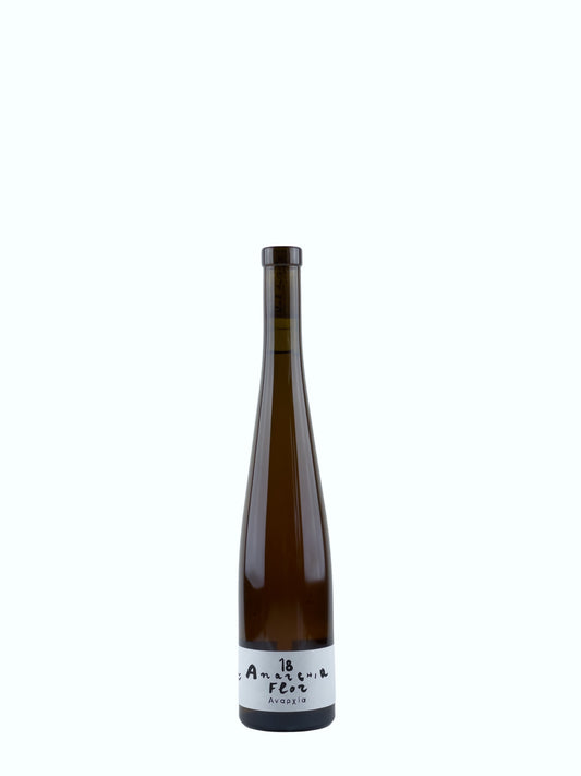 Bottle of Anarchia Flor, a Natural Wine produced by Valdisole with Arneis grapes.